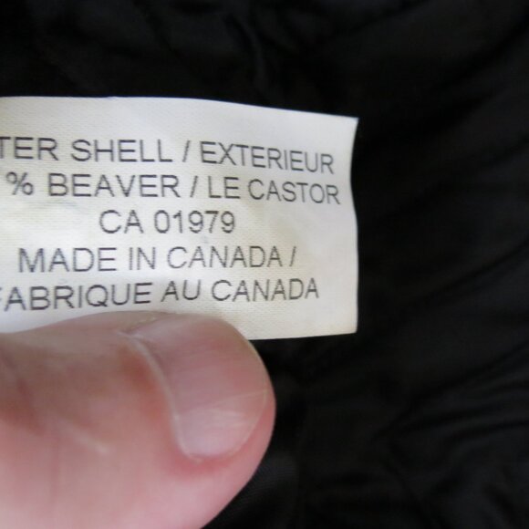 WINTER GIVE AWAY SALE! Jet Black Luxury Beaver Fur Jockey Trapper Hat, New - Picture 4 of 10